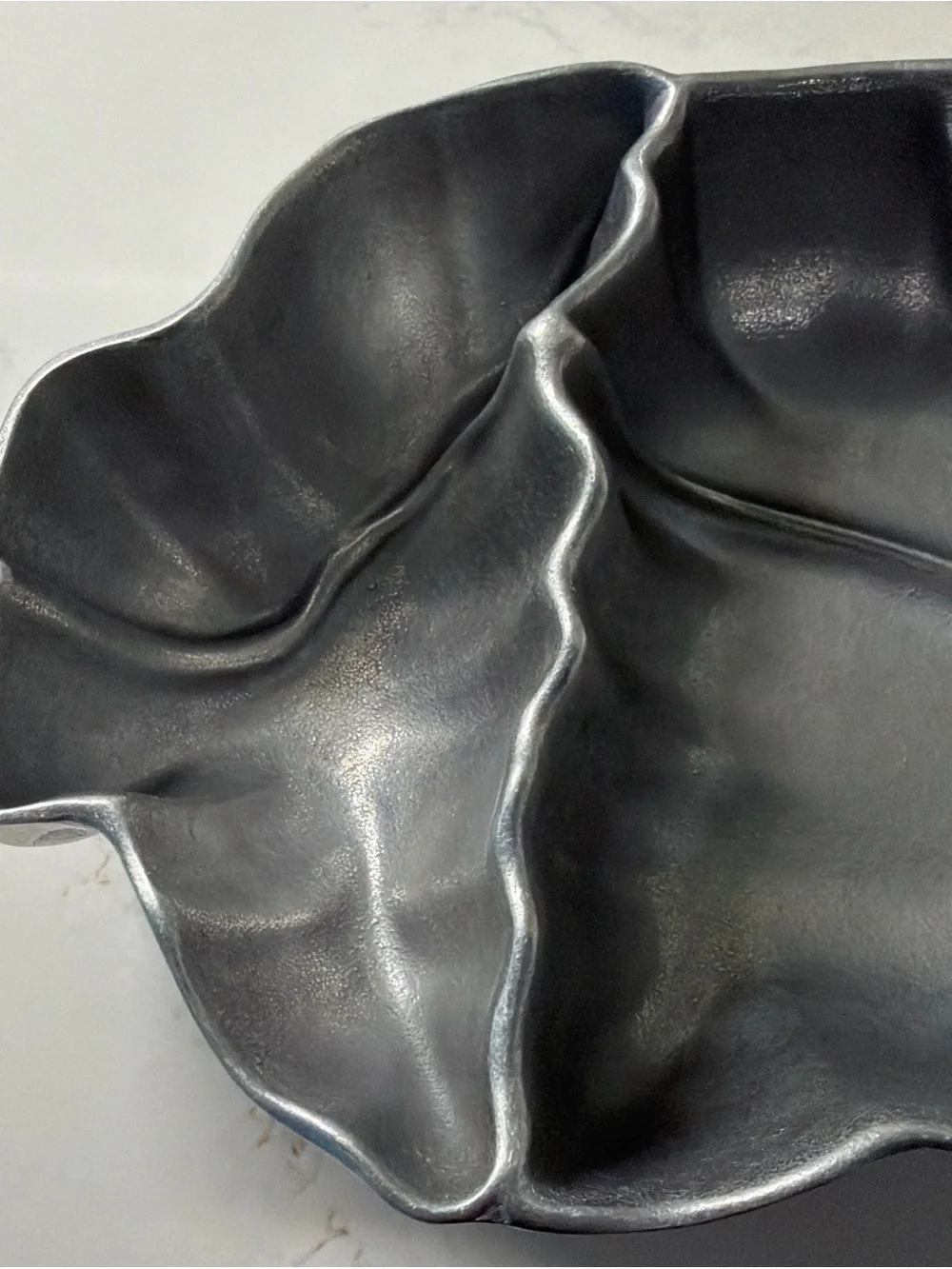 WILTON ARMETALE PEWTER LEAF CHILI PEPPER CHIP DIP SERVING Dish 15